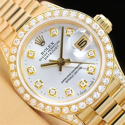 rolex presidential gold womens|18k gold ladies rolex watch.